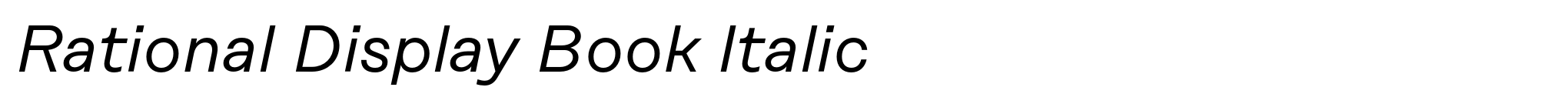 Rational Display Book Italic image